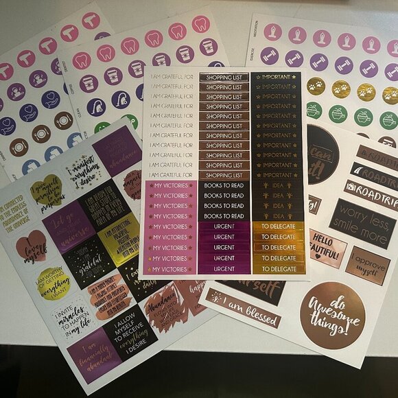 Today Hardcover 2025 Spiral Bound Undated Task Planner Notebook With Stickers - Picture 7 of 13